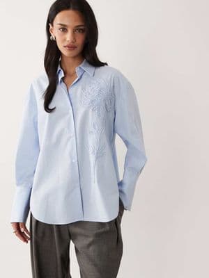 Mango cotton mix classic shirt