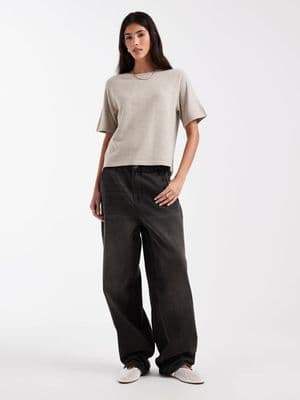 Pieces short sleeve knit sweater