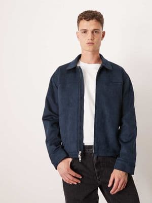 Abercrombie & Fitch lightweight cropped faux suede jacket