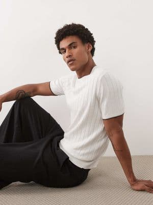 Mango ribbed T-shirt