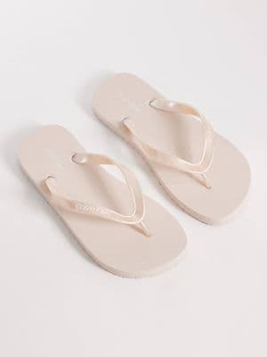 Calvin Klein Jeans metallic flip flops