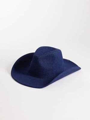My Accessories dark denim cowboy hat