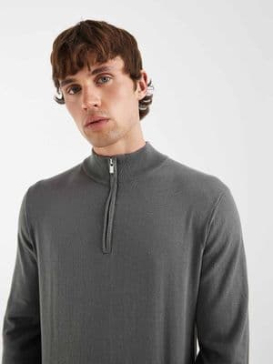 CAPO egyptian cotton quarter zip sweater