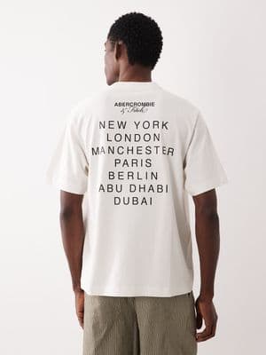 Abercrombie & Fitch city list premium heavyweight T-shirt