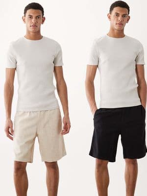 Jack & Jones 2 pack linen mix shorts