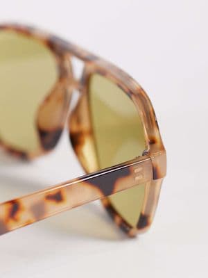 New Look green lens aviator sunglasses