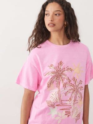 Miss Selfridge oversized T-shirt