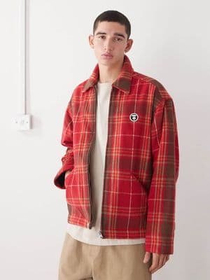 Aape by A Bathing Ape padded flannel shirt jacket