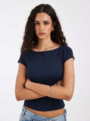 Hollister seamless slash neck top