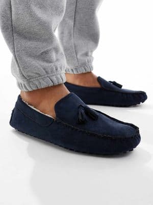 SEQWL faux fur lined ruched moccasins