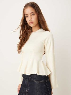 Gina Tricot knit peplum top