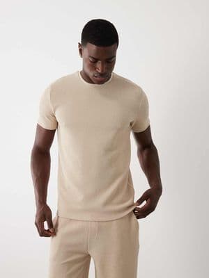Brave Soul textured crew neck t-shirt
