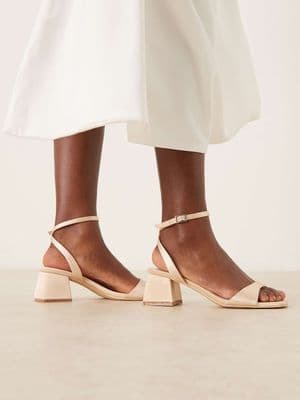 Be Mine Wide Fit Bridal Ammie low block heel sandals