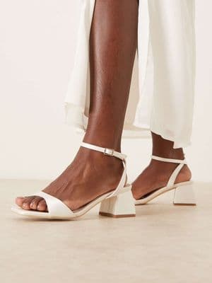 Be Mine Wide Fit Bridal Ammie low block heel sandals