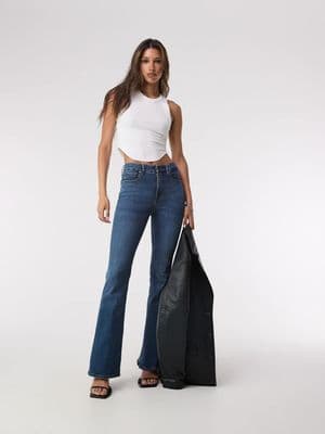 Good American good legs flare jeans