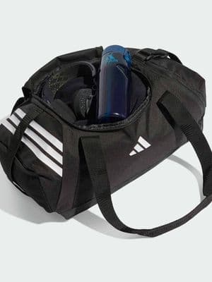adidas performance Tiro duffle bag small in black / white