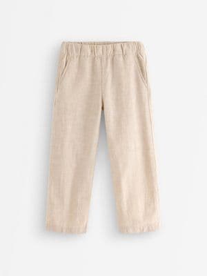 Linen blend trousers