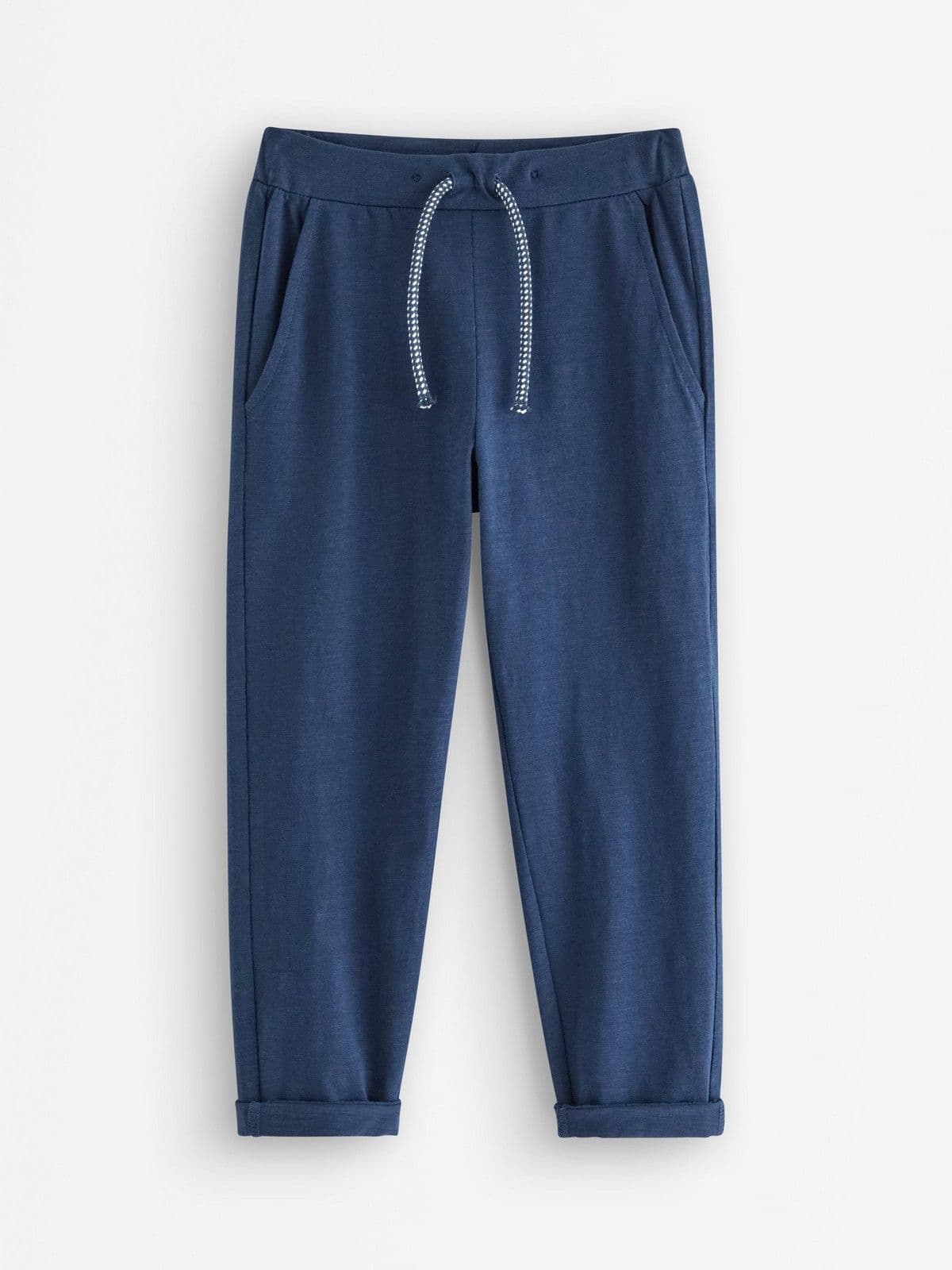Trousers in slub jersey Dark Blue 1
