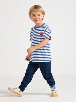 Trousers in slub jersey