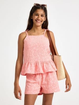 Sleeveless top in terry
