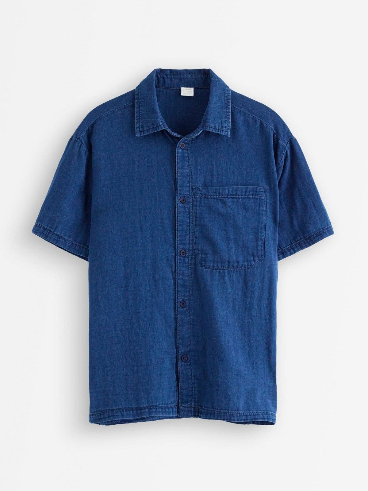 Shirt in cotton gauze Medium denim 1