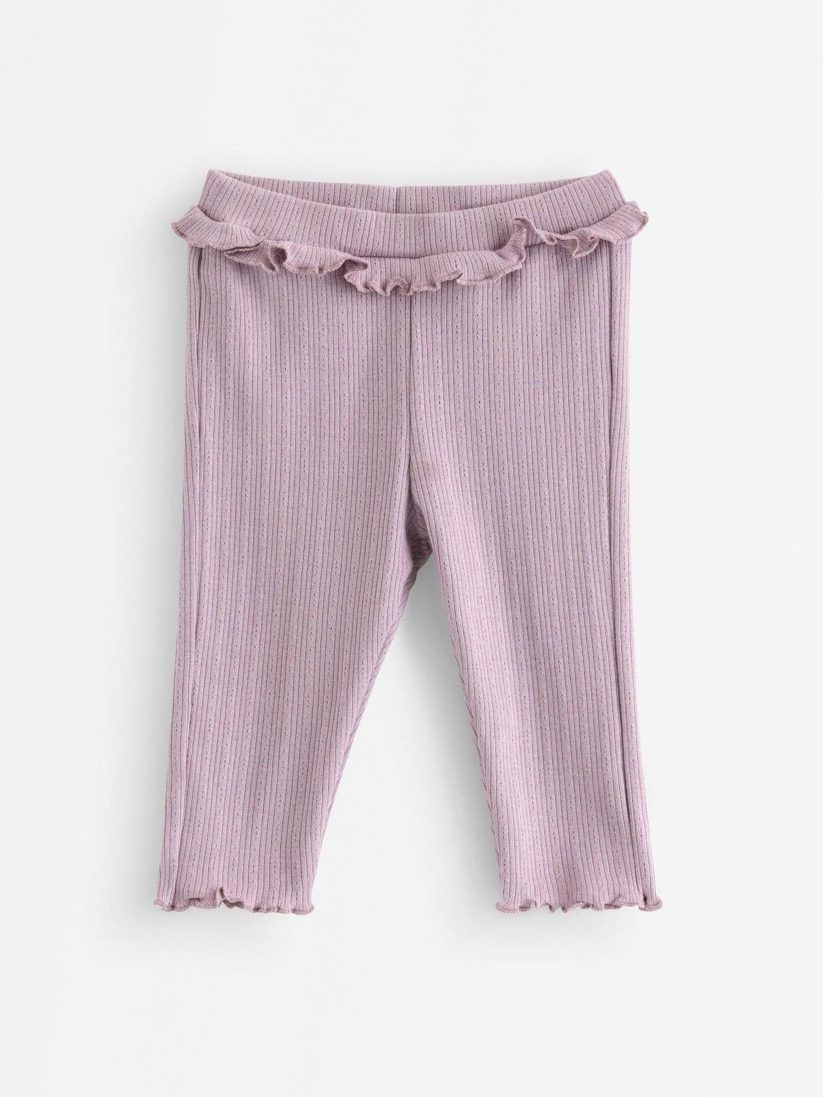 Leggings with frill Light Dusty Lilac 1