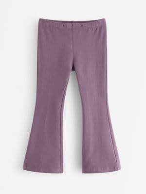 Flared leggings with brushed inside