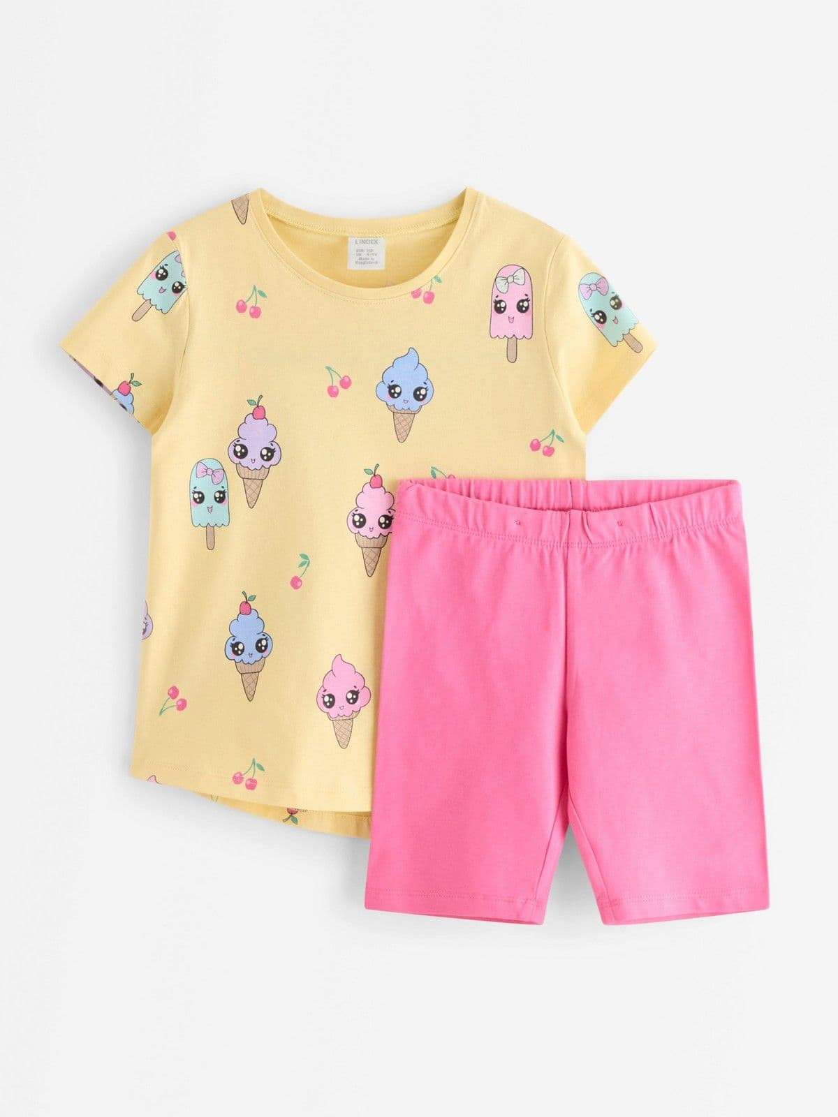 Set - top and cycling shorts Light Yellow 1