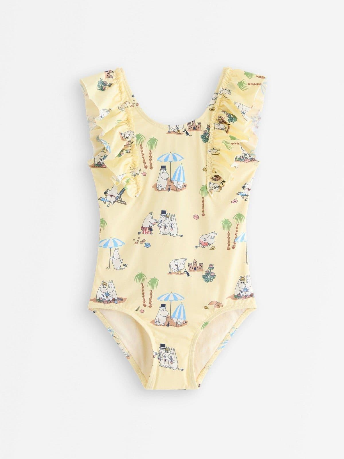 Moomin swimsuit with flounce Light Yellow 1