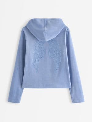 Hoodie in velour