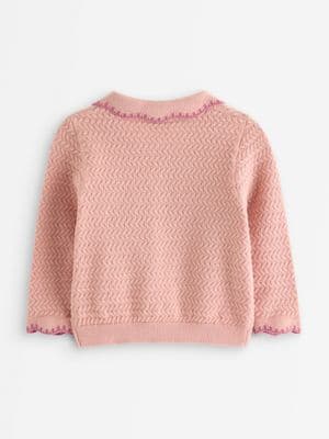 Pattern knit cardigan