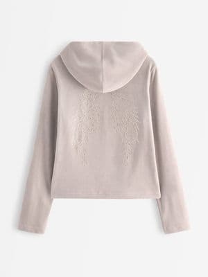 Hoodie in velour