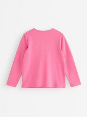 Long-sleeved top with reversible sequins
