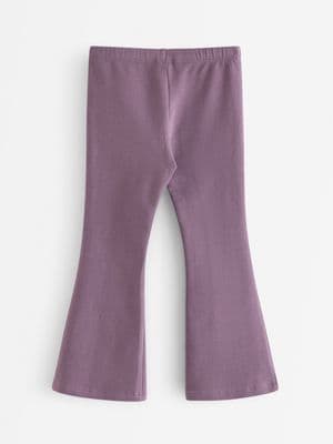 Flared leggings with brushed inside
