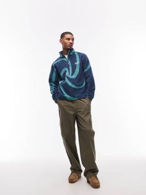 Parlez chevy swirl pattern 1/4 zip fleece