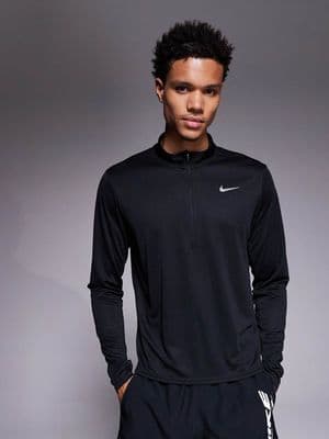 Nike Running Miler DRI-Fit Pacer half zip long sleeve T-shirt