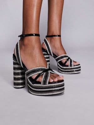 Azalea Wang Kinslee embellished platform sandals