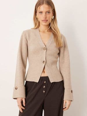 Gina Tricot long sleeve knit sculptured cardigan