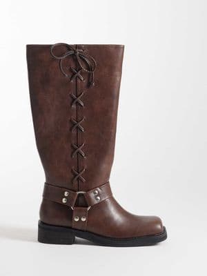 Public Desire Soulful harness knee boots