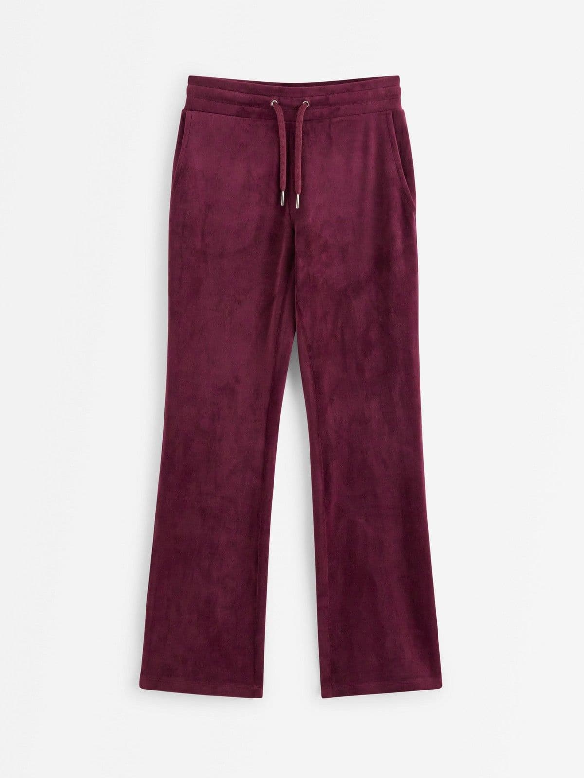 Velour trousers Dark Red 1