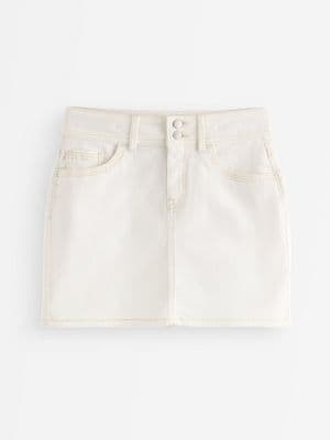 White denim skirt